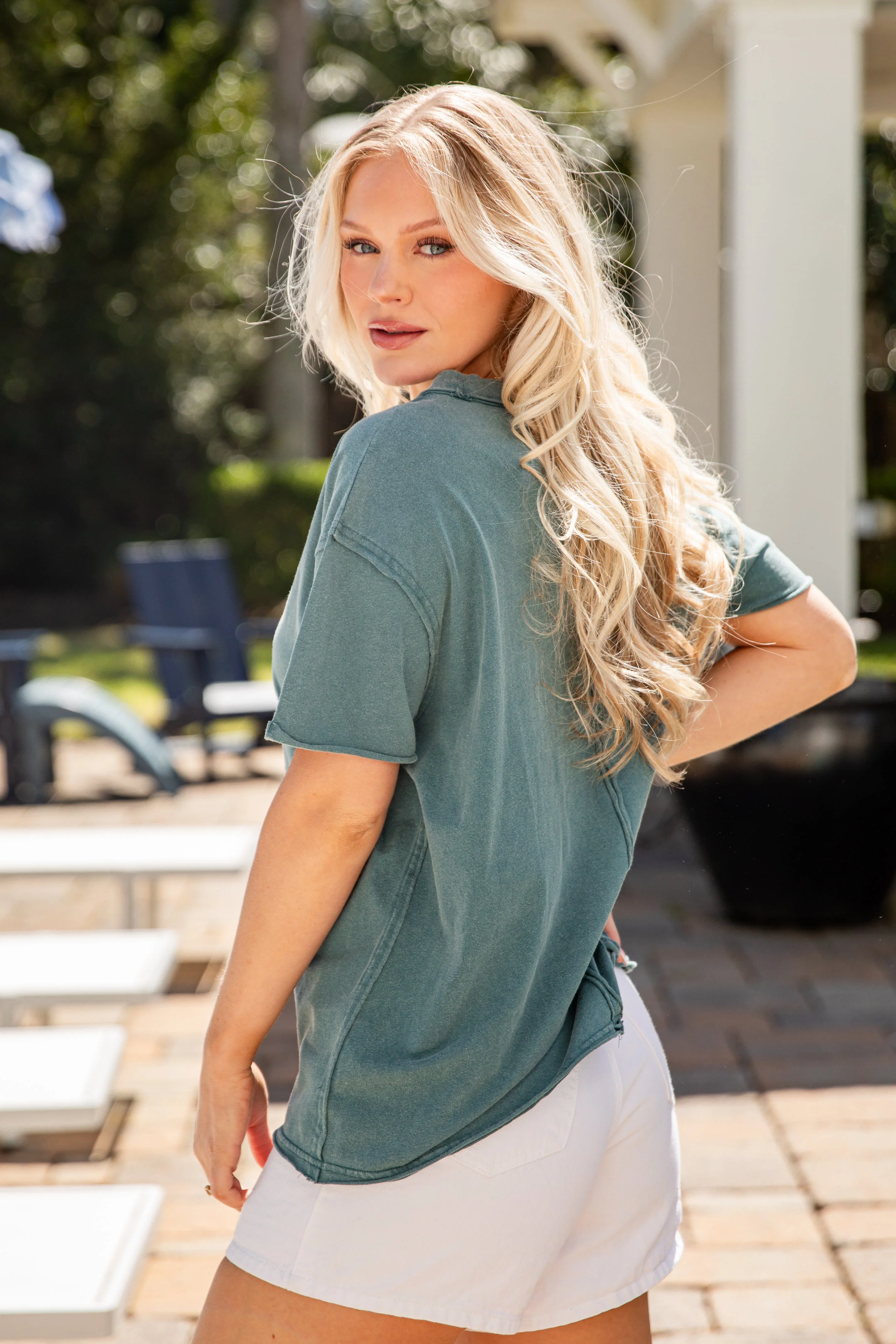 V-Neck Relaxed Short Sleeve Essential Cotton Tee