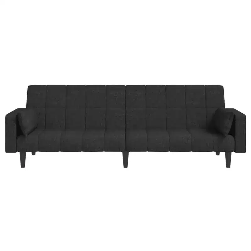 2-Seater Sofa Bed with Two Pillows