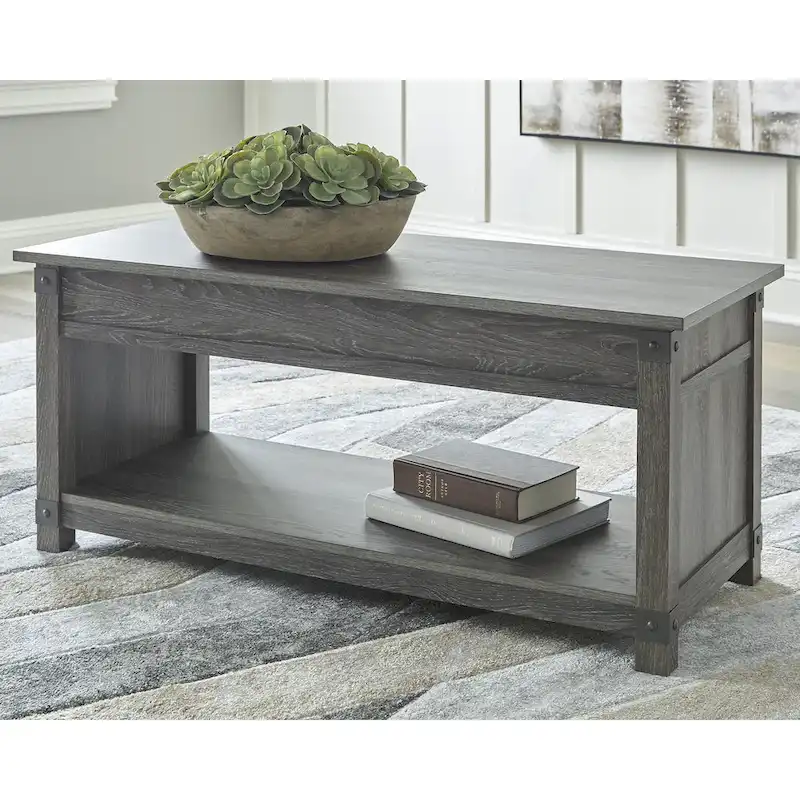 Freedan Rectangular Lift Top Cocktail Table - 44W x 20D x 19H