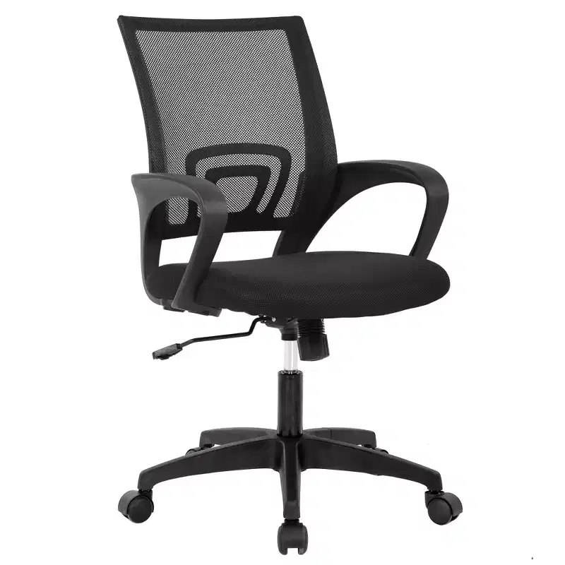 Mid Back Mesh Office Chair with Lumbar Support and Adjustable Height