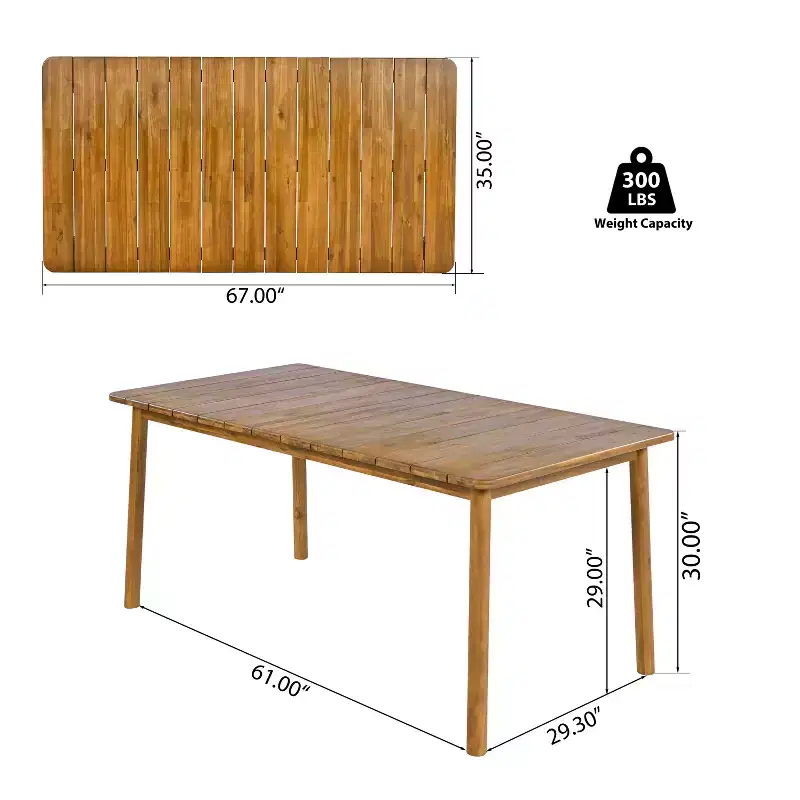 Christopher Knight Home Jada Outdoor 7 Pieces Open Slat Design Acacia Wood Dining Set with Cushion