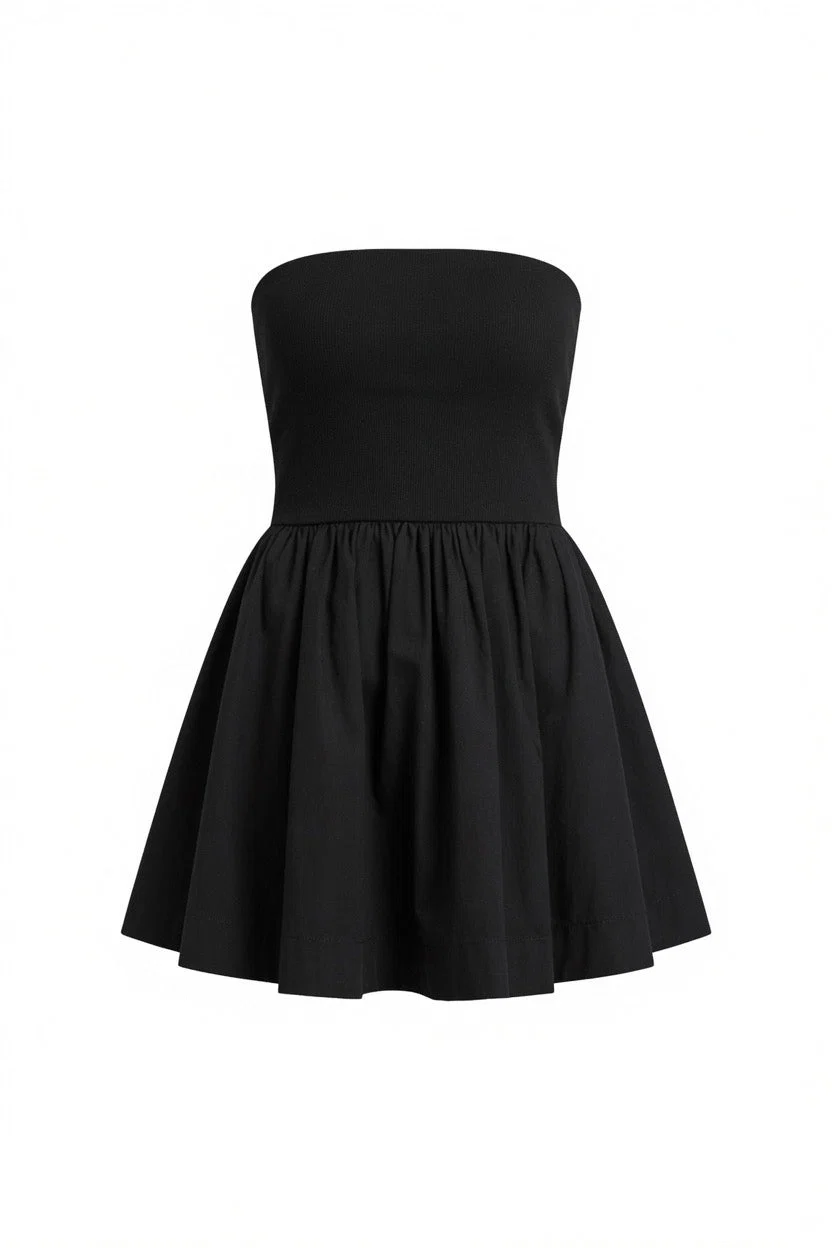 Strapless Fit and Flare Mini Dress