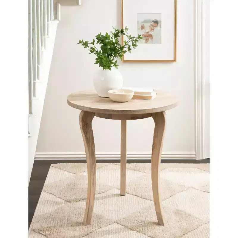 Kate and Laurel Mariona Round Entryway Table, 26x26x30, Natural