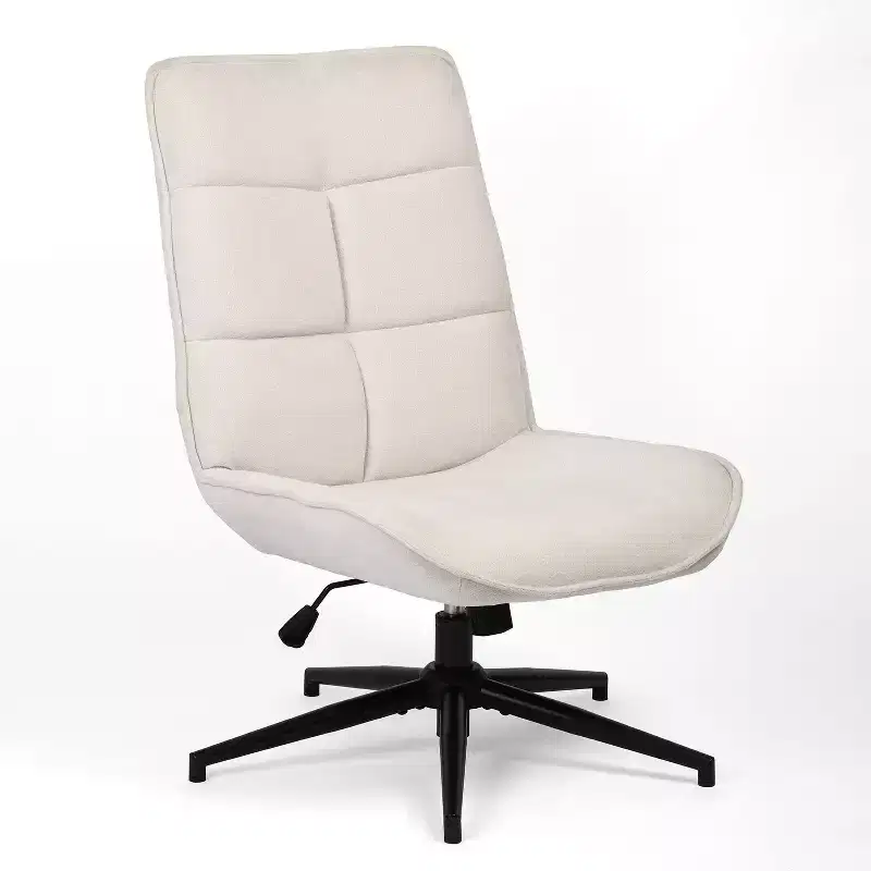 Swivel Accent Chair for Small Spaces, Upholstered, Beige