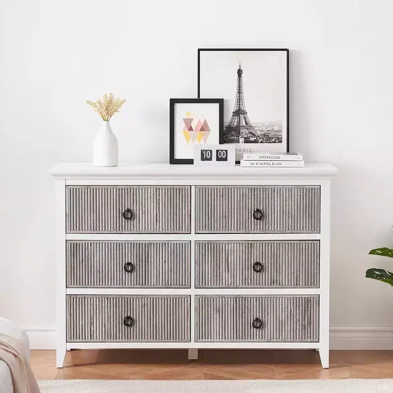 5-Drawer Wide Wooden Dresser | Bedroom, Living Room, Hallway