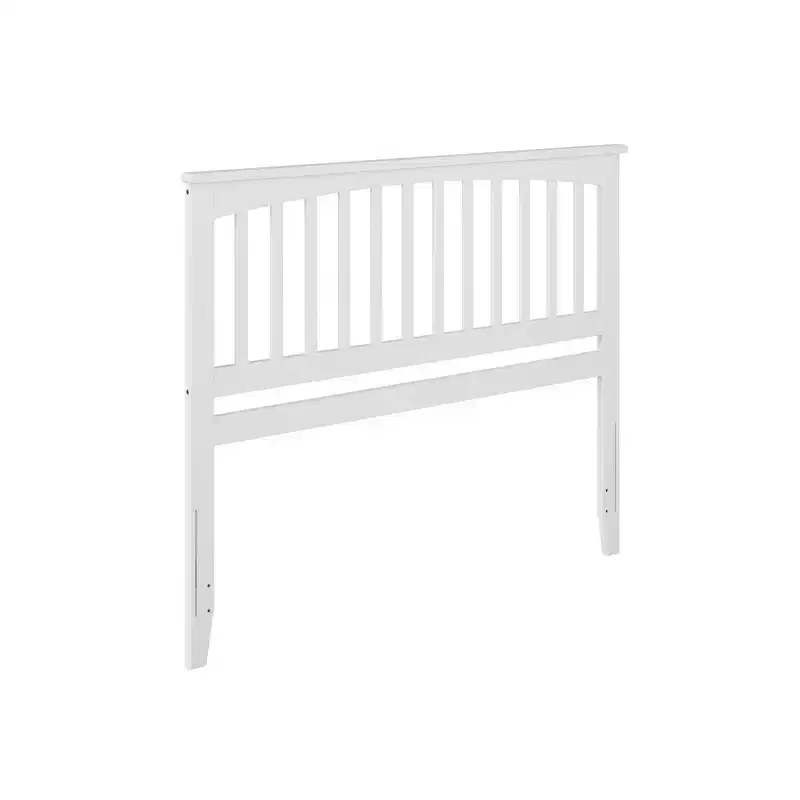 AFI Queen Mission Headboard White: Classic Wood Panel