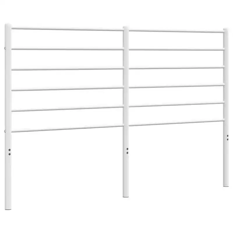 vidaXL Durable Metal Headboard, Modern Style, White, Full