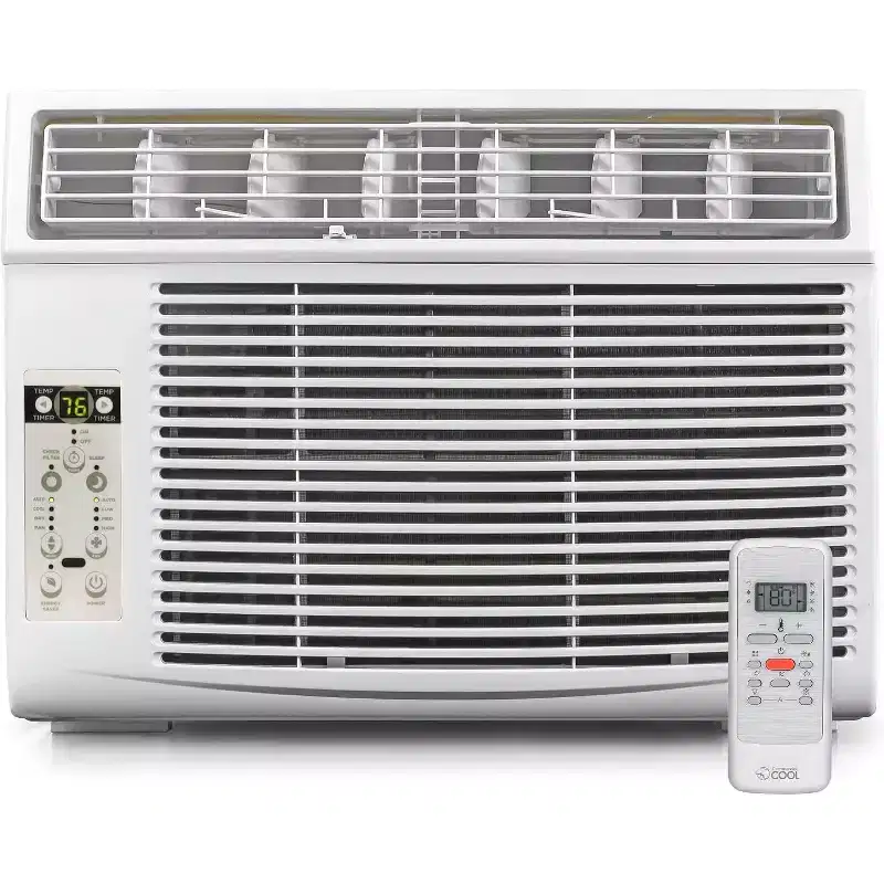 COMMERCIAL COOL CWAM145W6C 14,300 Remote Control and Adjustable Thermostat Window Air Conditioner, 14500 BTU, White