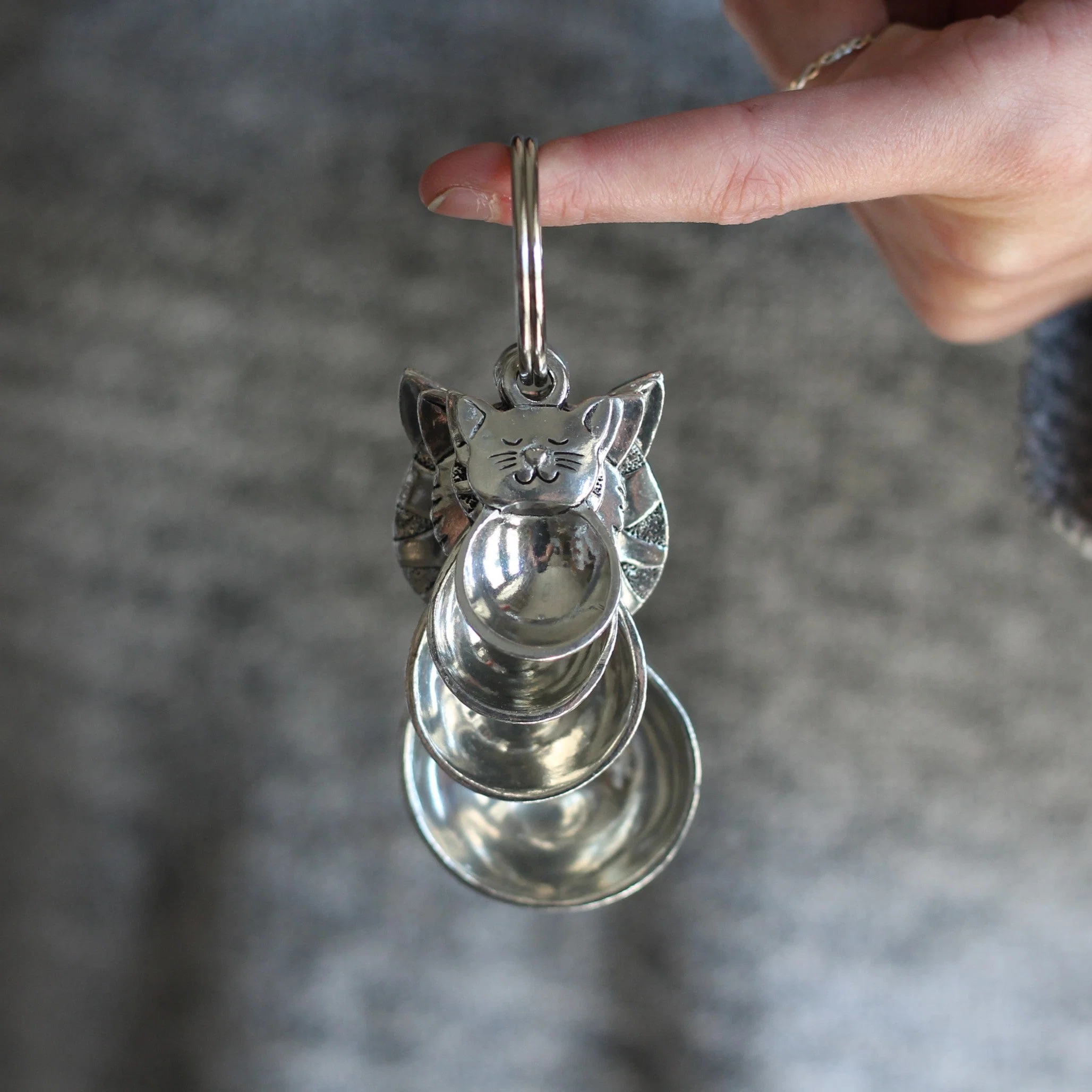 Handmade Pewter Cats Measuring Spoons