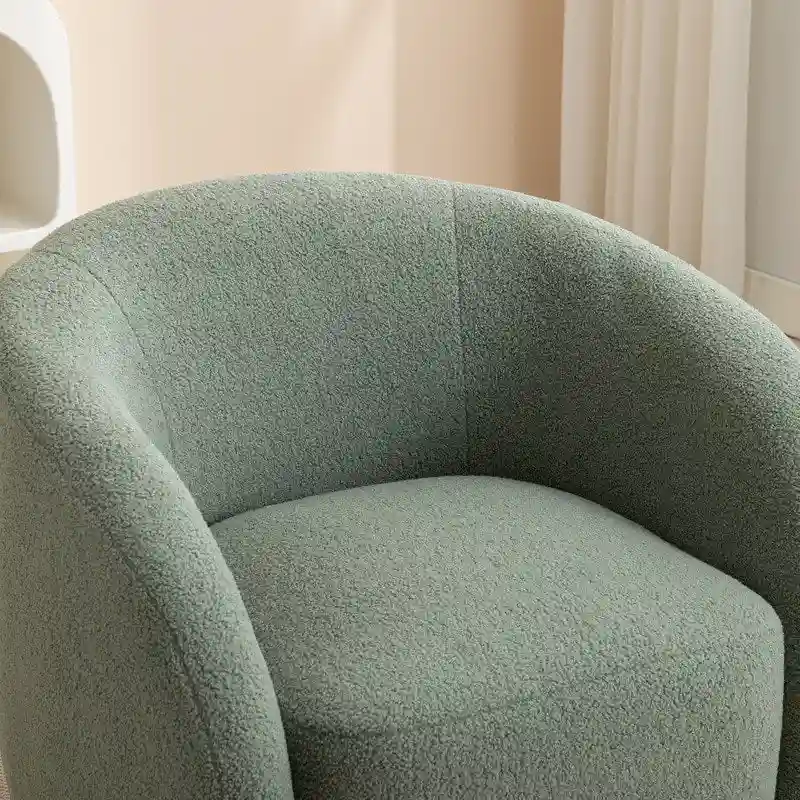 SEYNAR Modern Glam Upholstered 360 Degree Swivel Accent Armchair