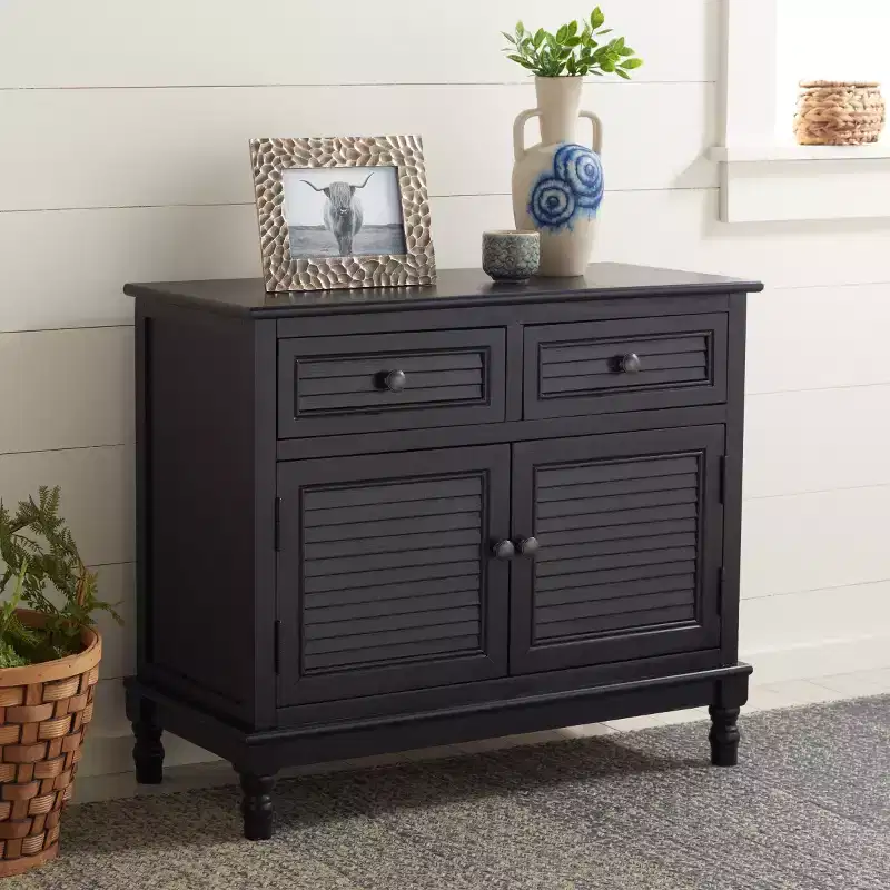 2-Drawer 2-Door Sideboard in Distressed White