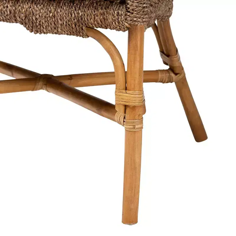 bali & pari Luis Seagrass and Rattan Arm Chair Natural Seagrass/Natural