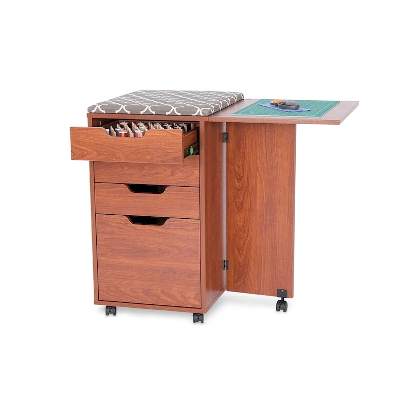 4-Drawer Storage Cabinet with Casters - Grey