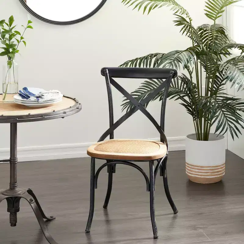 Set of 2 Farmhouse Iron Dining Chair - Olivia & May