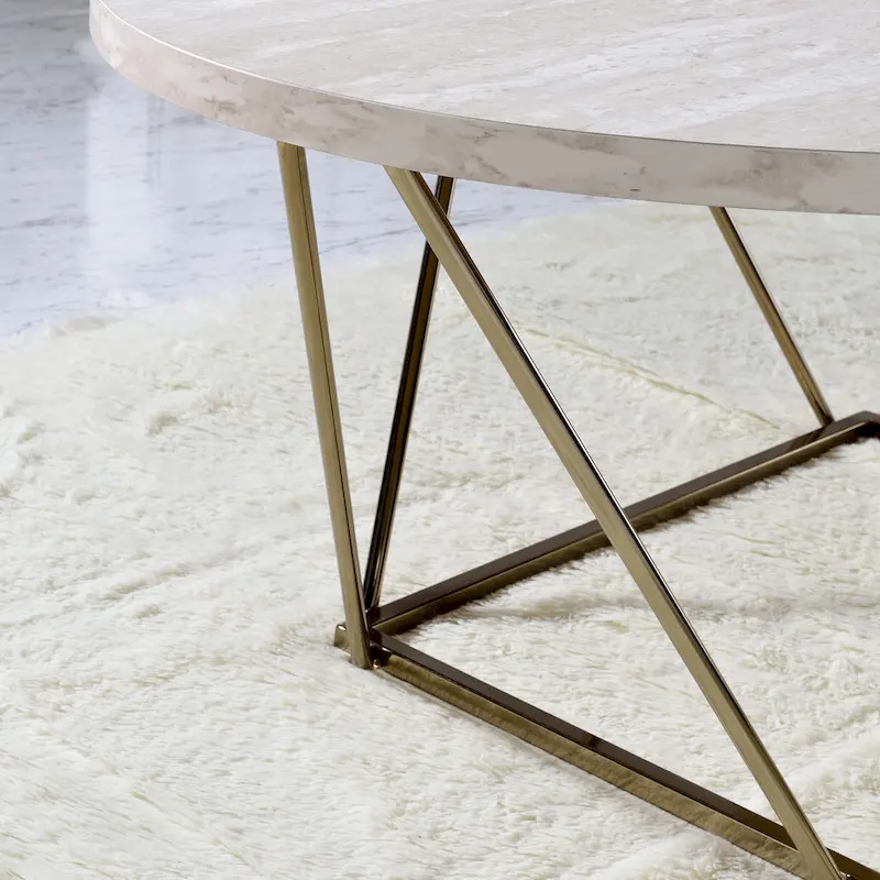 Ravine Faux Marble Top Coffee Table