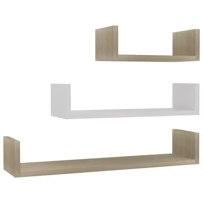 Shelf Black Engineered wood Large Wall-mounted