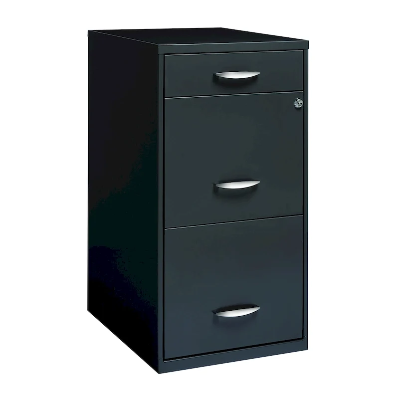 Charcoal 3-Drawer Vertical File Cabinet with Pencil Drawer