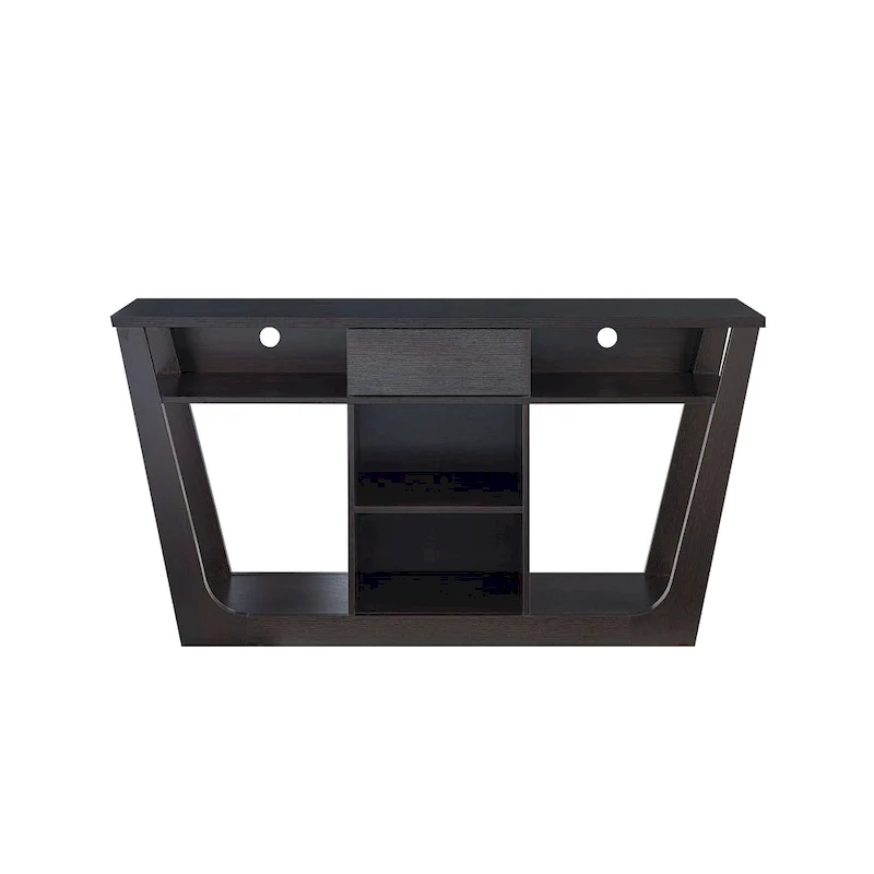 Modern 60-inch 6-Shelf 1-Drawer TV Console