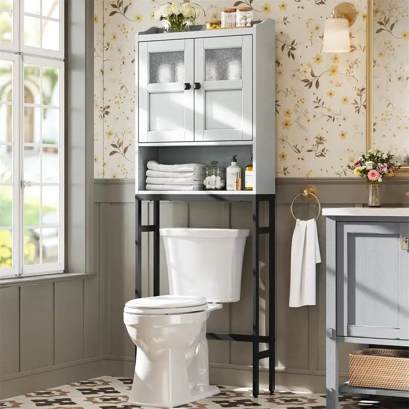 Over The Toilet Storage Cabinet - 7.87D x 23.23W x 67.32H