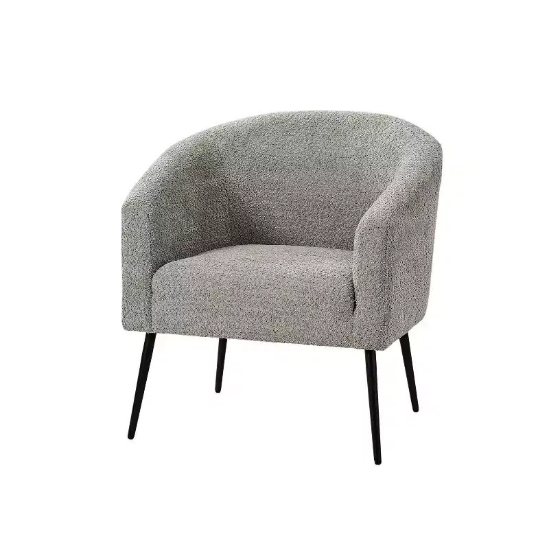 Guy Modern Boucle Armchair with metal leg ART OF LIVING DESIGNS
