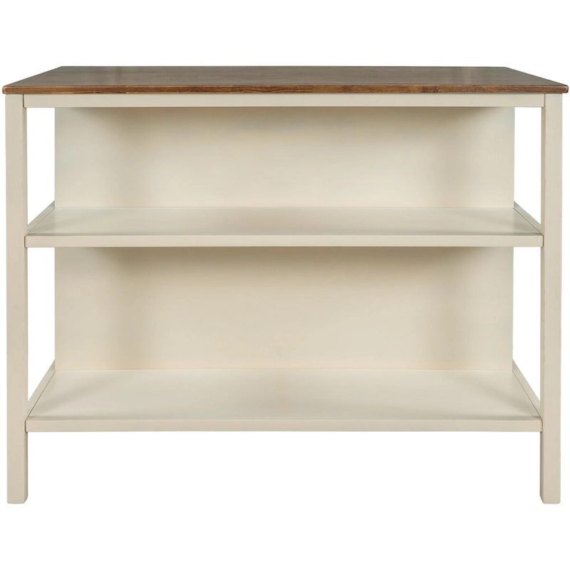 Solid Wood Rustic 45 Stationary Kitchen Island