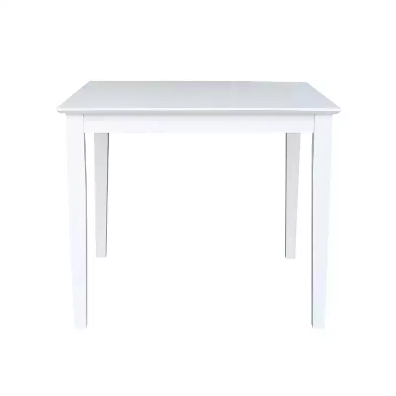 Solid Wood 36" Square Dining Height Table White - International Concepts