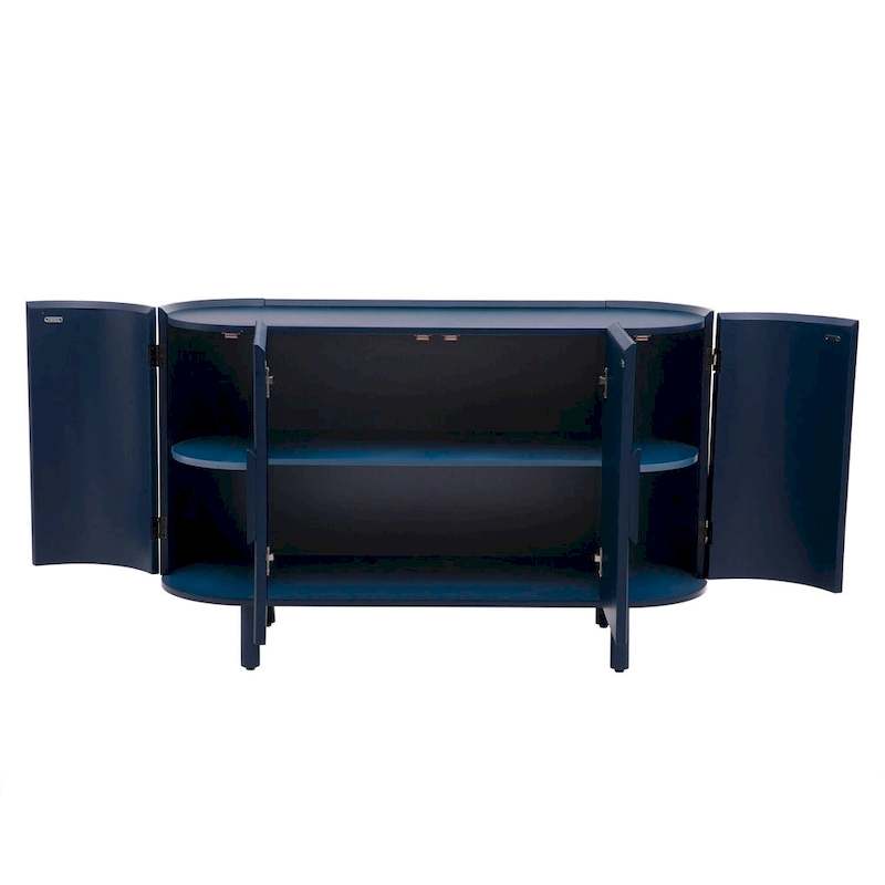 Merax Curved Design Light Luxury Sideboard with Adjustable Shelves