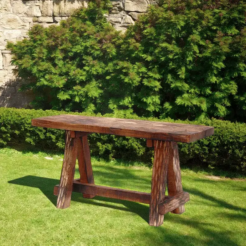 Royal Hampton Wooden Garden Patio Bench With Retro Etching