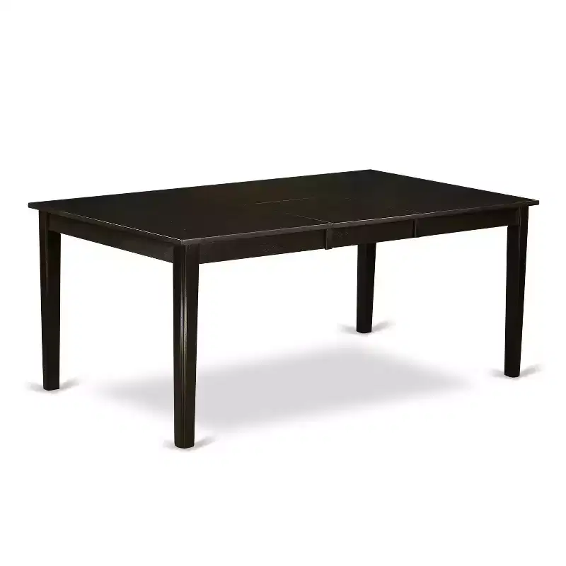 HomeStock Belmont Dining Room Set-Table With Leaf And 6 Kitchen Chairs, Cappuccino