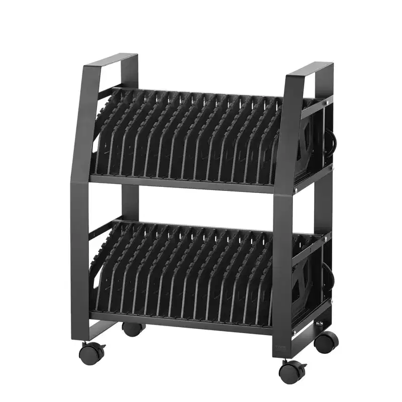32-Device Mobile Open Charging Station Cart for Chromebook, Up to 15.6
