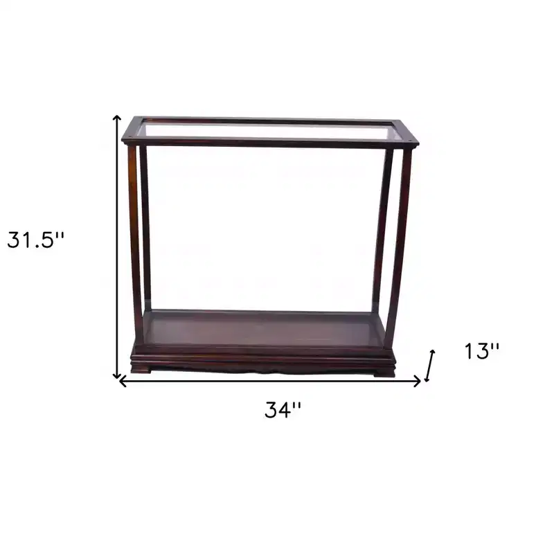 Dark Brown & Clear Glass Display Stand – 13