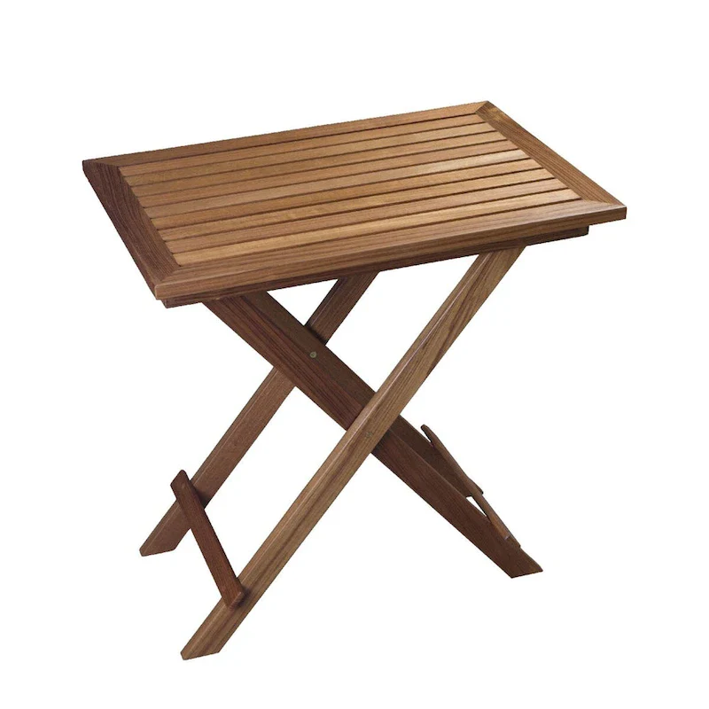 Solid Teak Folding Slat Table | No Assembly Required