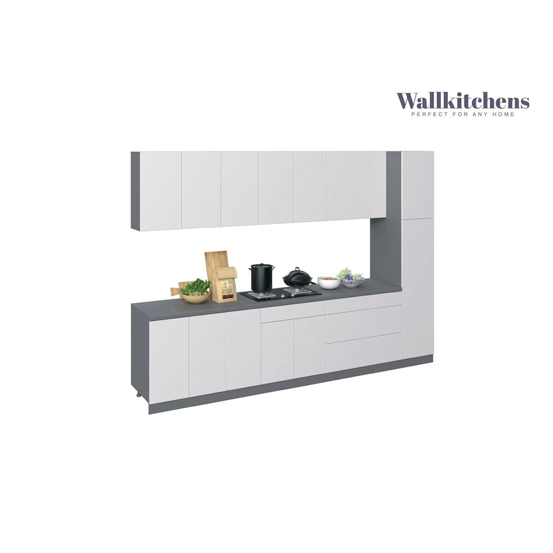 Kitchen Metropolitan Collection White Gloss Color Base Size 11Ft Wide - 132x24