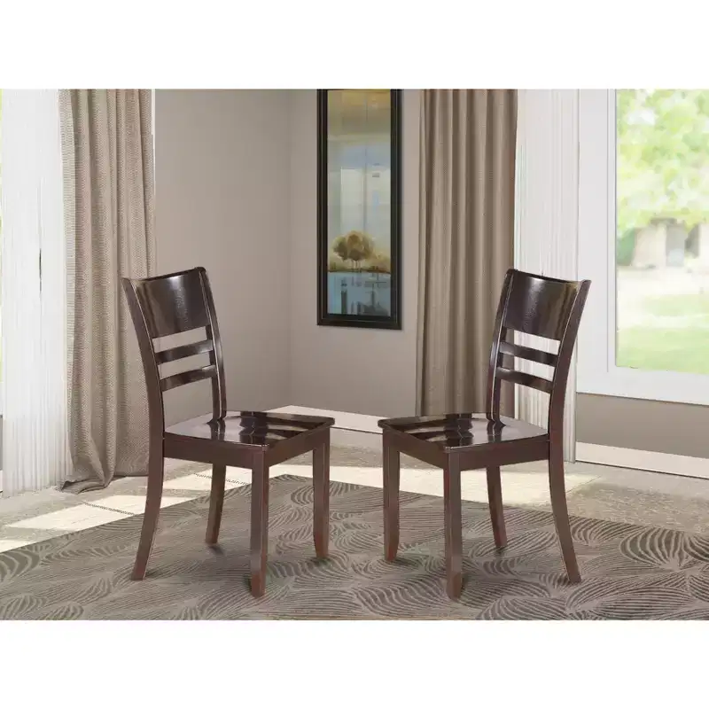 HomeStock Mediterranean Mingle Dining Chair With Wood Seat, Set Of 2