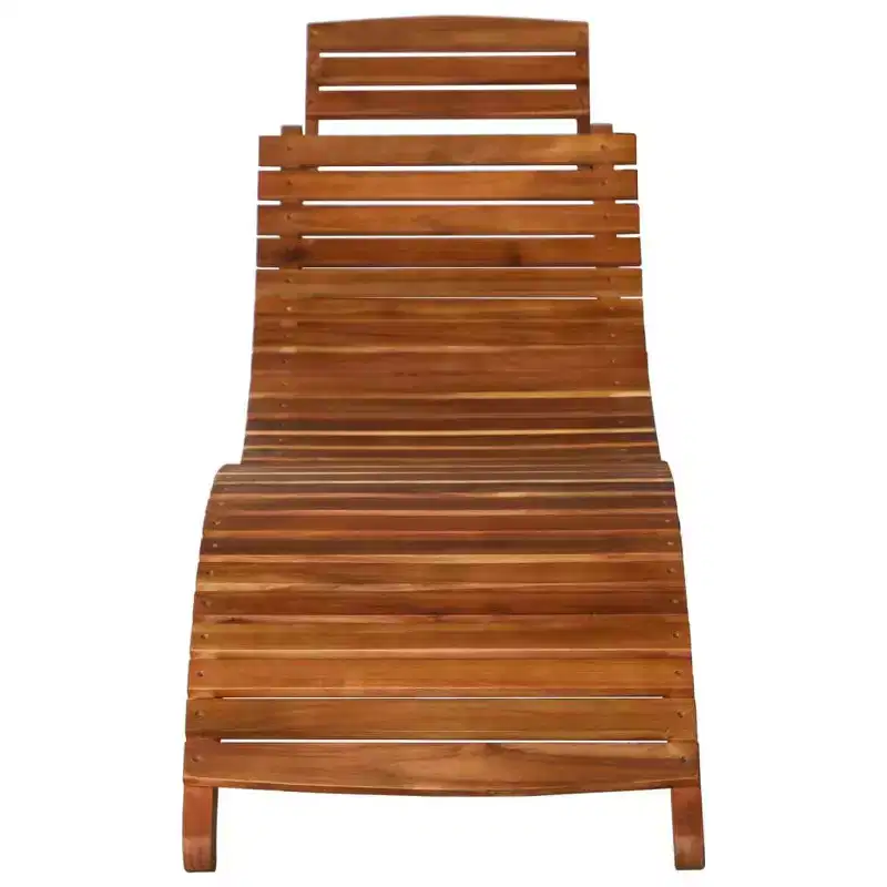 vidaXL Sun lounger 21.65 x 72.44 x 25.20 in Solid Acacia Wood