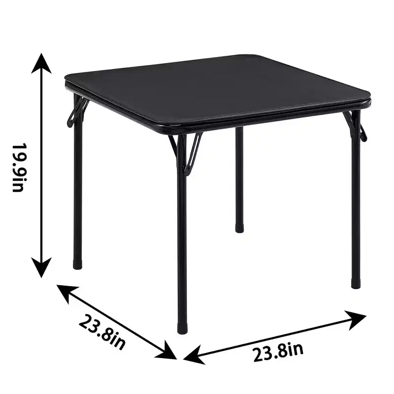 Kids Folding Square Table Portable Card and Game Table Black/Blue