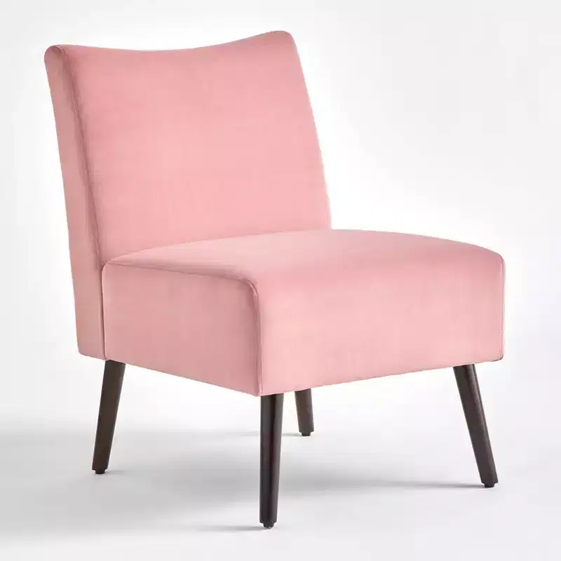 Petula Velvet Armless Accent Chair - angelo:Home