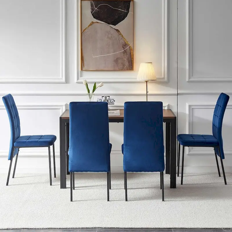 Howtai Upholstered Velvet Dining Chair High Back