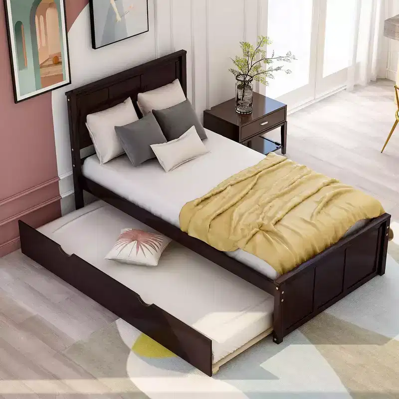 Platform Storage Bed, Twin Size Frame, Twin Daybed And Trundle Frame Set, Daybed And Roll Out Trundle Accommodate
