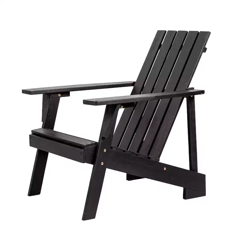Irving Outdoor Patio Modern Acacia Wood Adirondack Chair - JONATHAN Y