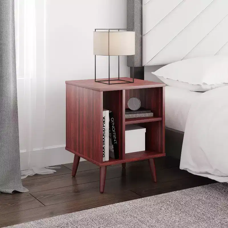 Mid-Century Cubby Style Nightstand