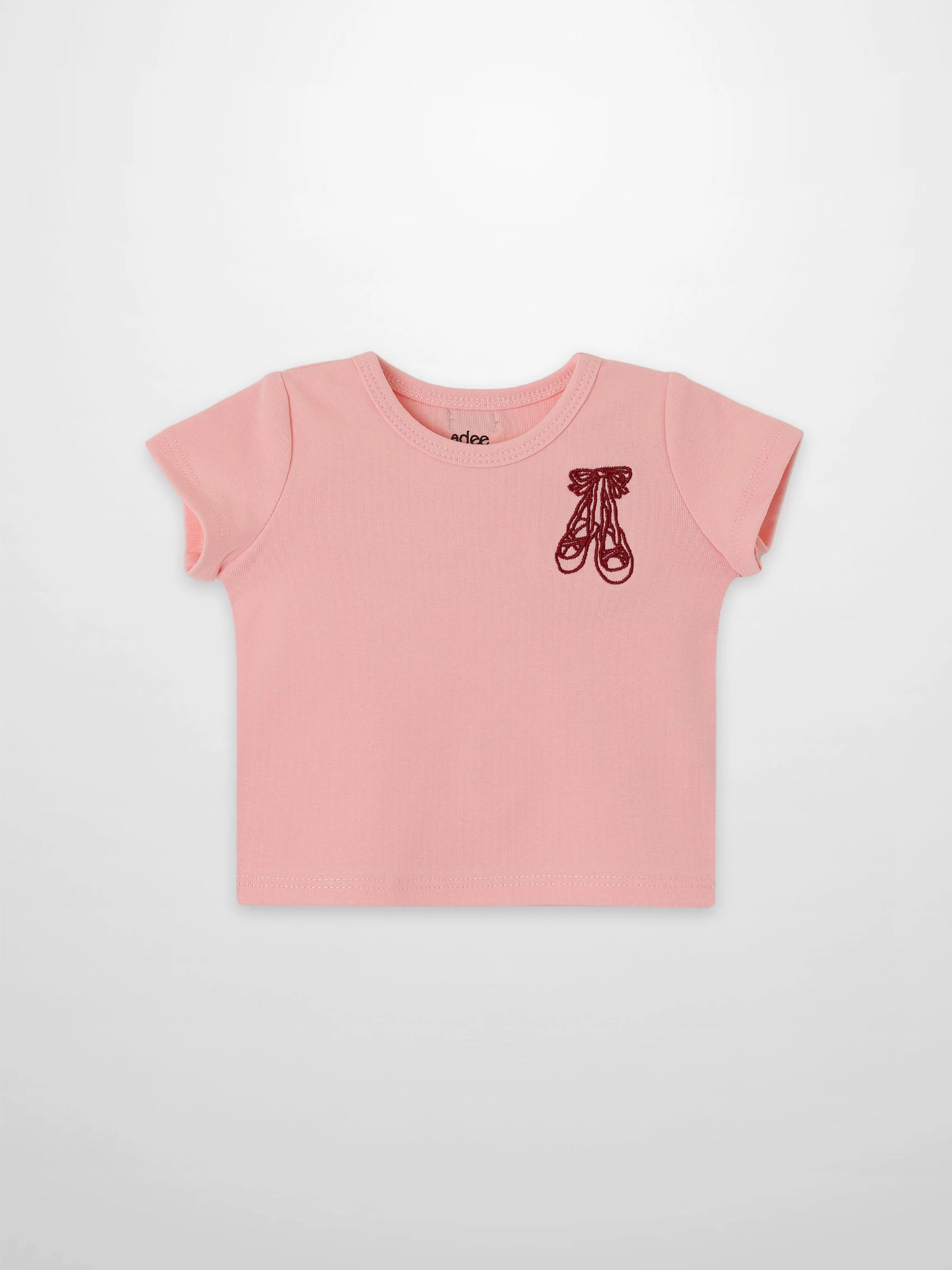 Short Sleeve Emblem T-Shirt - Light Pink