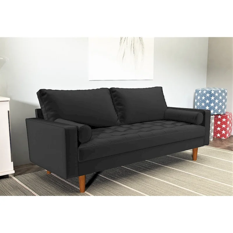 Velvet Mid-century Style Sofa
