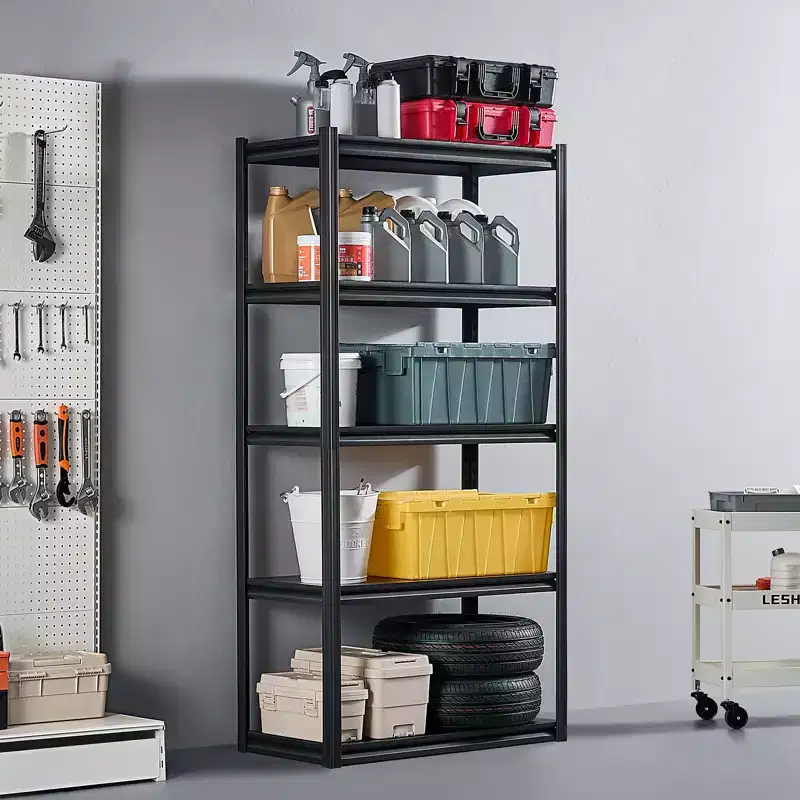 VEVOR Storage Shelves, 2000lbs, 5Tier Garage Storage Shelving, 18 Dx36 Wx72 H Adjustable Metal Shelves for Garage Shelves Utility Rack Shelf,Black