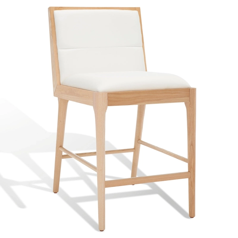 SAFAVIEH Couture Vonne Linen Counter Stool (Set of 2) - 19Wx22Dx36H