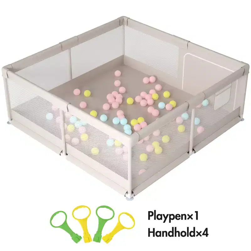 59x59in Baby Playpen Safe and Durable Activity Fence for Babies and Toddlers, Indoor & Outdoor Use, Perfect for Playtime and Learning