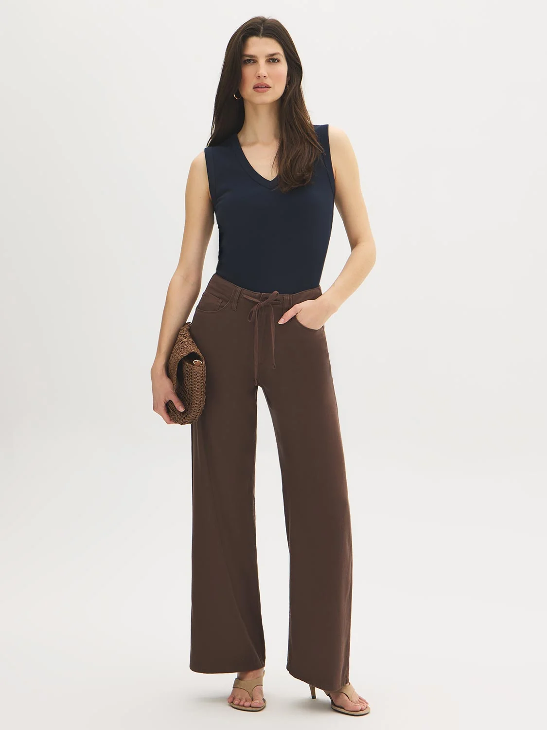 Cotton-Blend Rib Tank Top