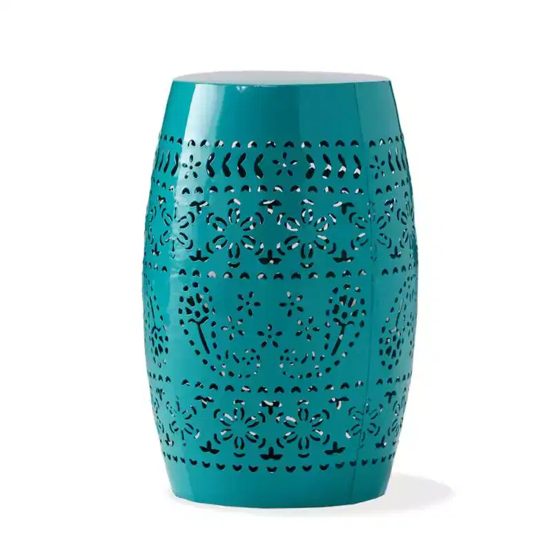 Iron Side Table - 12 Inch, Teal As Shown