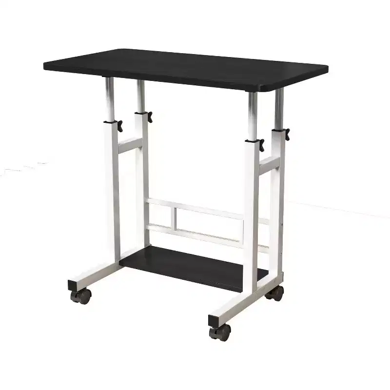 Adjustable Height Mobile Standing Desk Rolling Laptop Cart with Wheels 31.515.75in Home Office Workstation (27.16-35.43 Height)