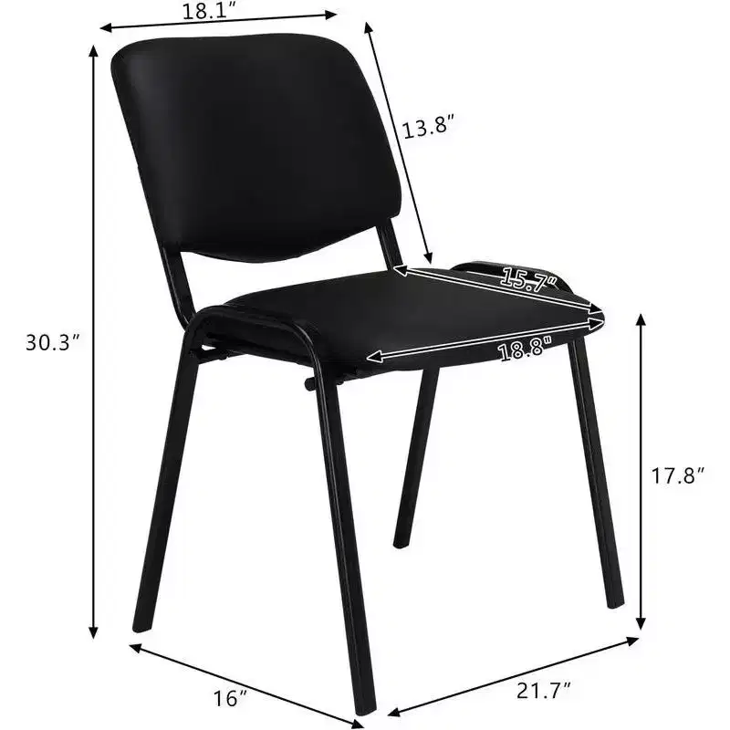 Karl Home 5-Pack PU Waiting Room & Conference Room Stackable Chairs